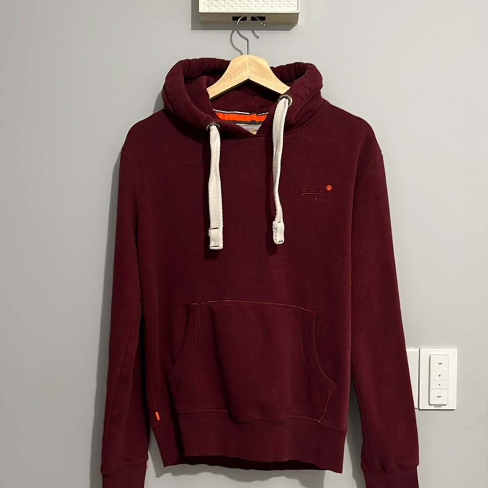 Superdry Men’s Medium Hoodie (Burgundy)